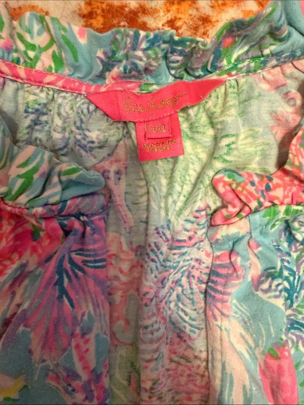 Lilly Pulitzer Pastel Tropical Print Dress — Teal, Pink & Green - Picture 2 of 5